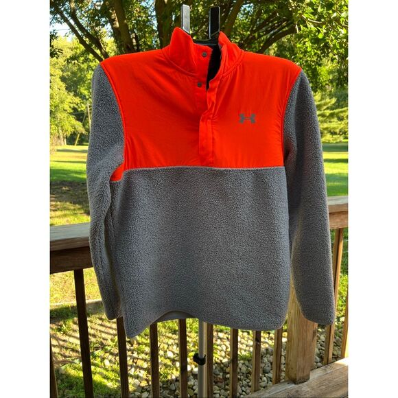 Under Armour GOLF Jacket Fleece Pullover 1/4 Snap Sherpa - Picture 1 of 7